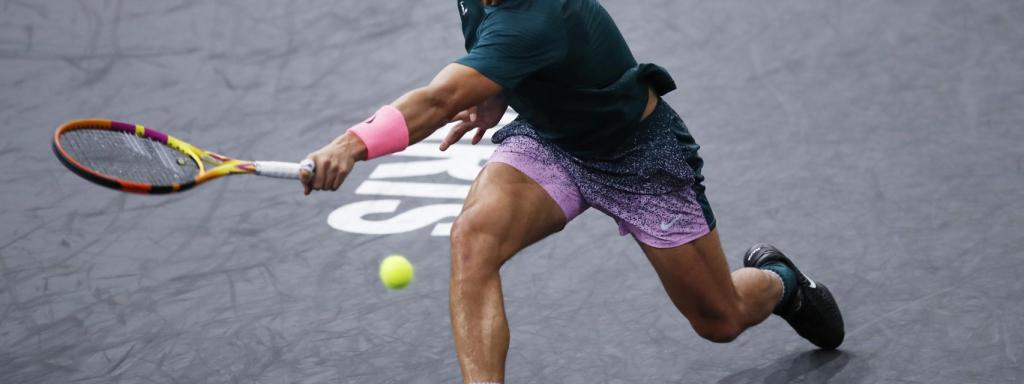 Nadal, durante el partido de octavos de final ante Thompson.