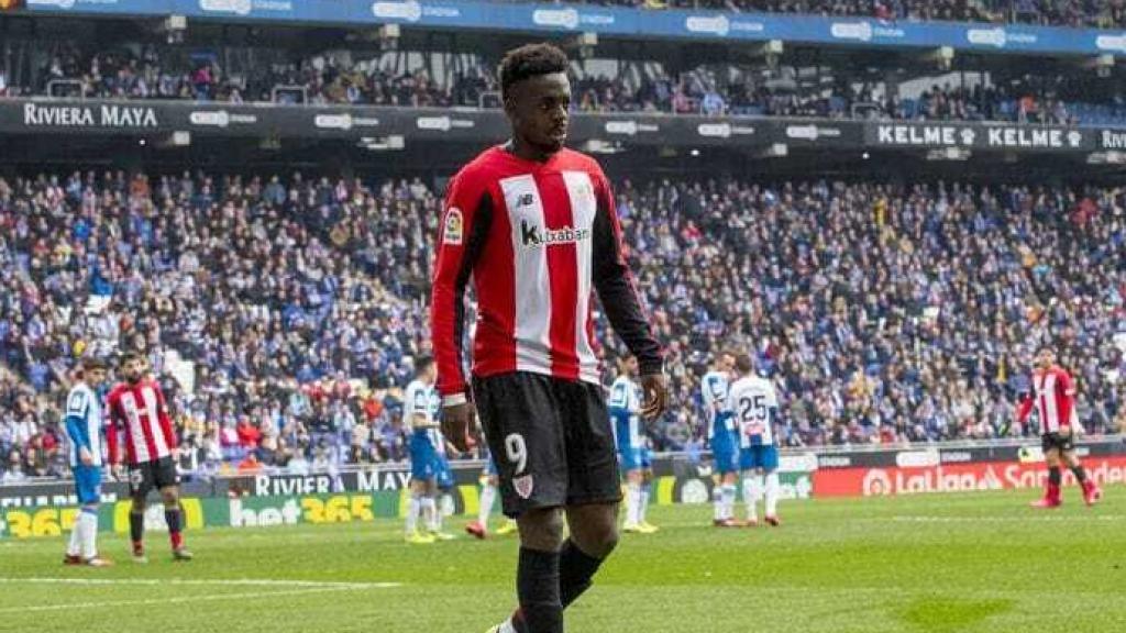 Iñaki Williams, en el partido ante el Espanyol en el RCDE Stadium. Foto: Twitter (@Williaaams45)
