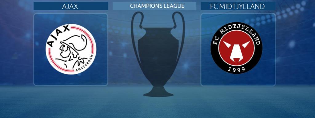 Ajax - FC Midtjylland, partido de la Champions League