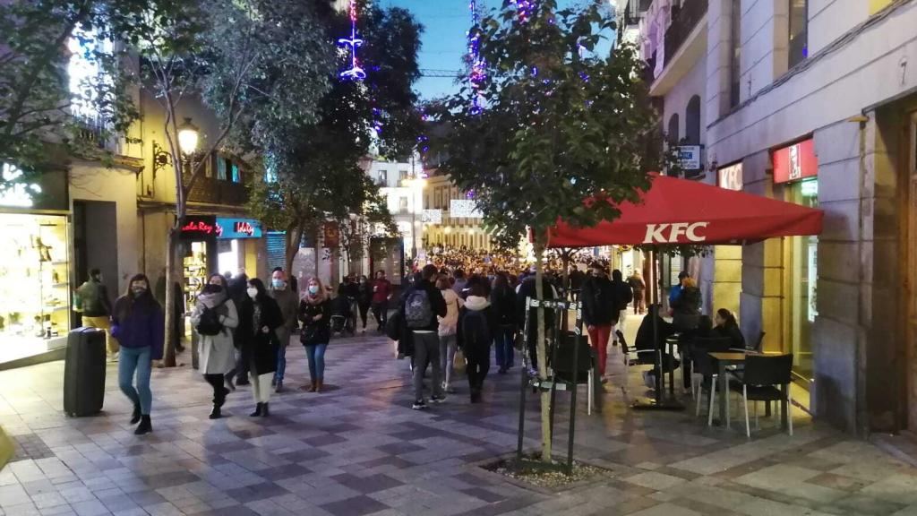 La Calle de la Montera este domingo.