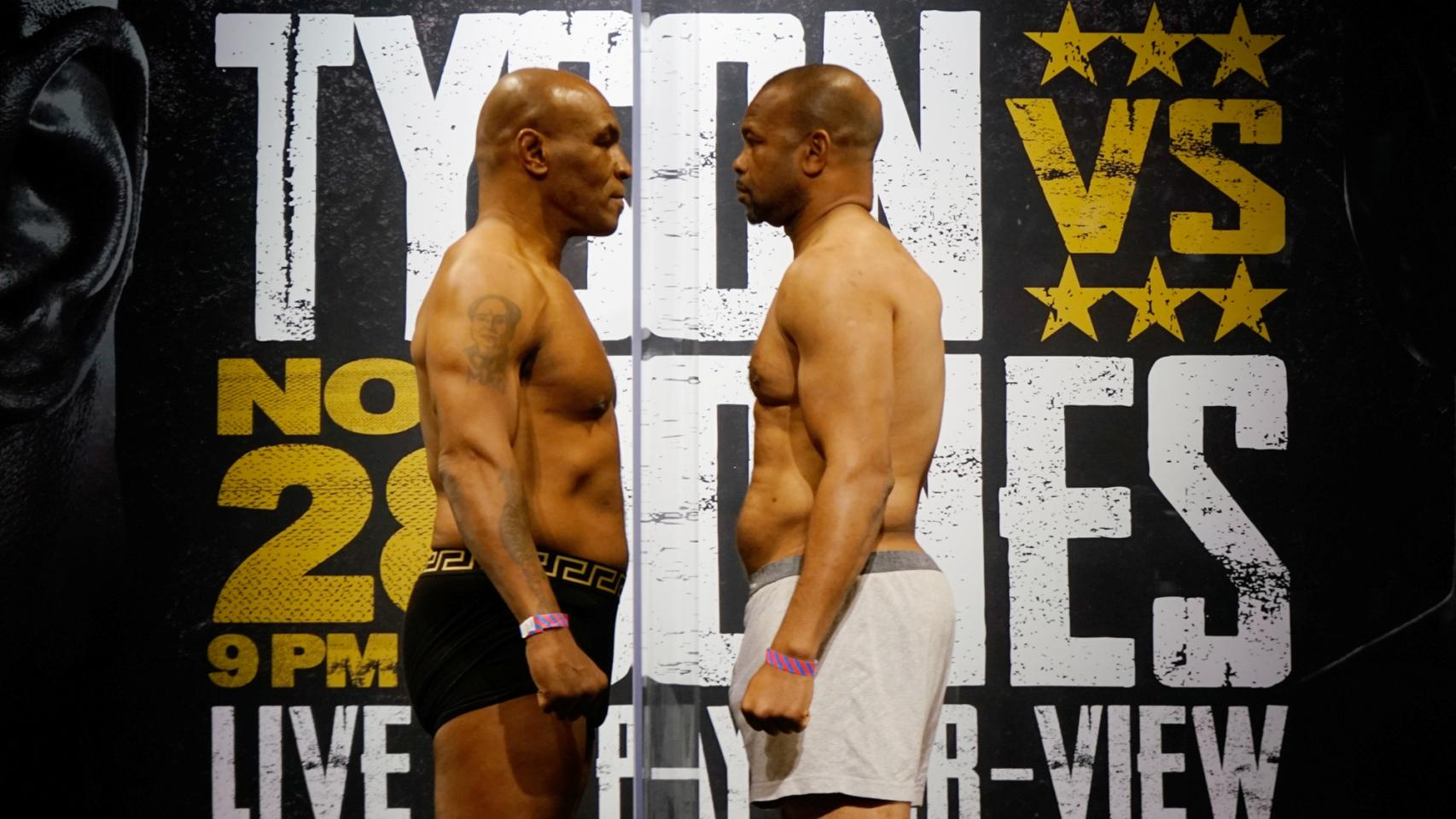 El cartel del Mike Tyson y Roy Jones Jr