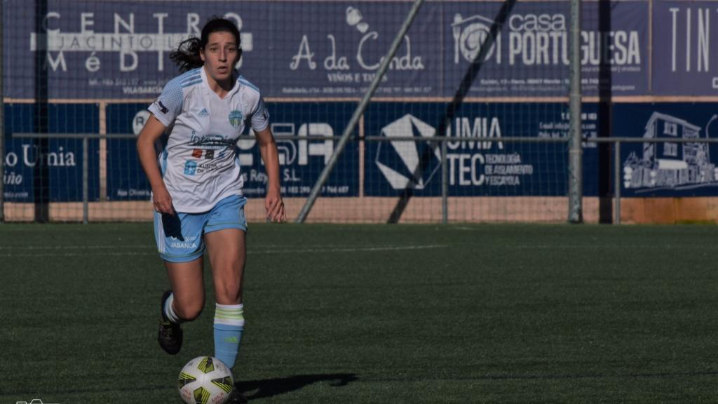 Paula Dapena en un partido.