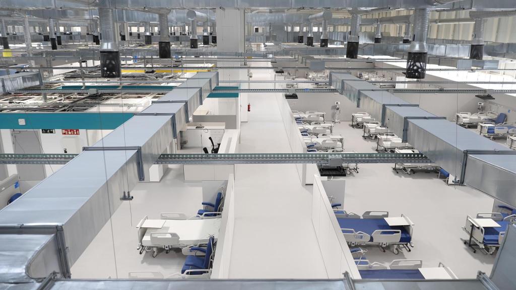 Vista aérea de uno de los pabellones del Hospital Isabel Zendal.