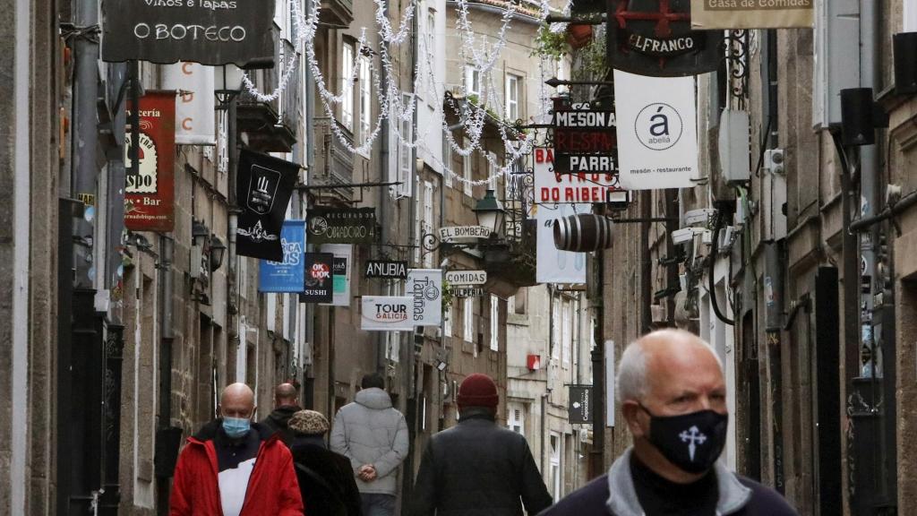 Imagen de la Rúa do Franco, en Santiago de Compostela.