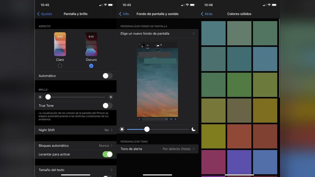 Podrás editar los fondos si tienes puesto el modo oscuro.