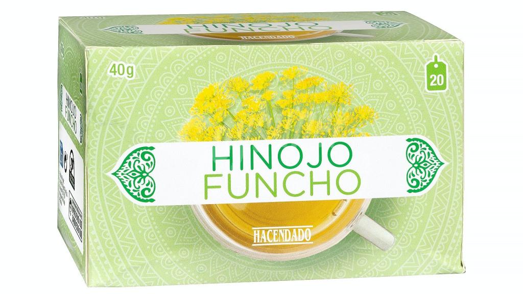 Infusión de hinojo de Hacendado. Mercadona.
