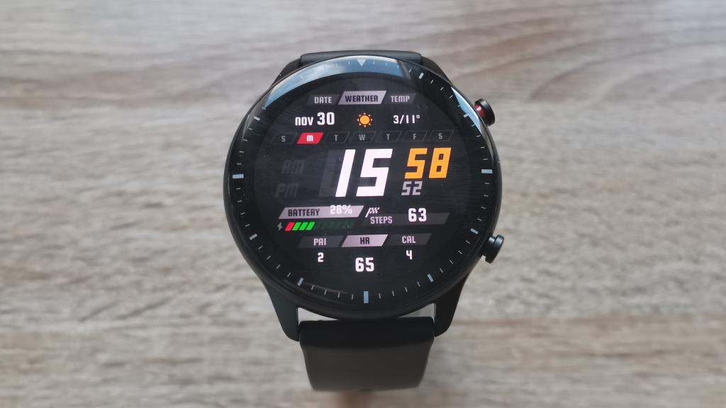 Diseño del Amazfit GTR 2.