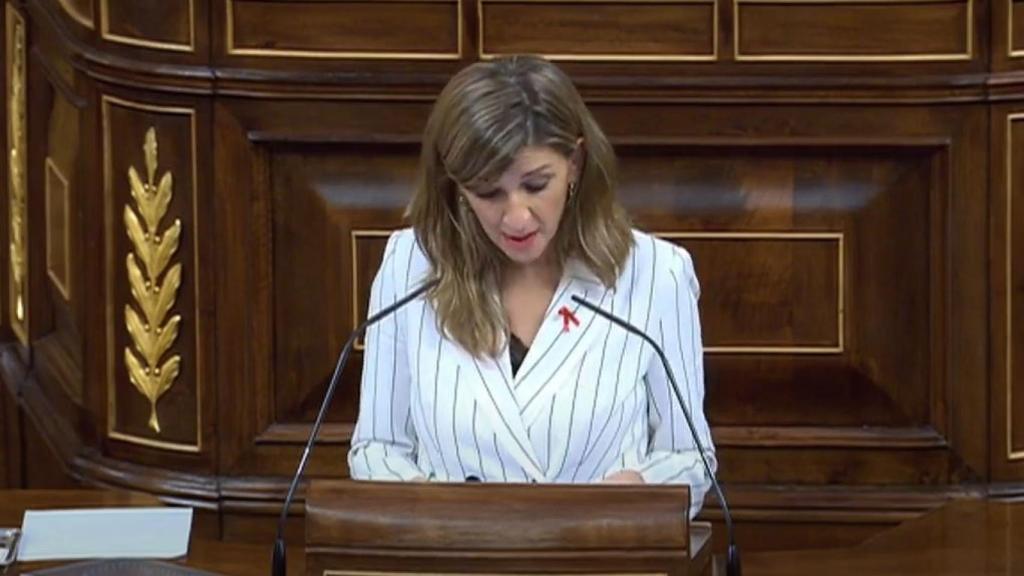 Yolanda Díaz, ministra de Trabajo y Economía Social, en el Congreso.