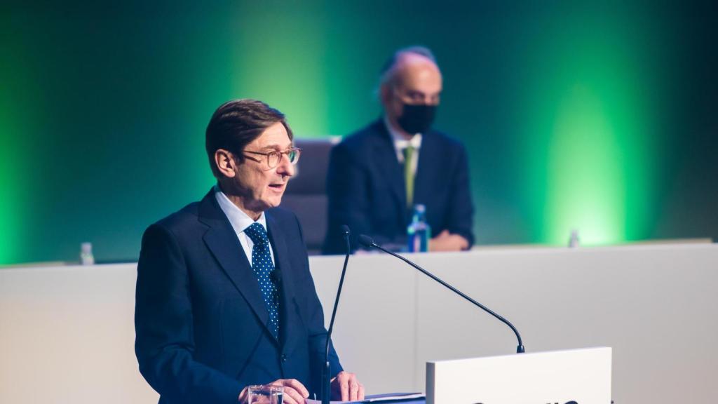 José Ignacio Goirigolzari durante la junta de accionistas de Bankia.