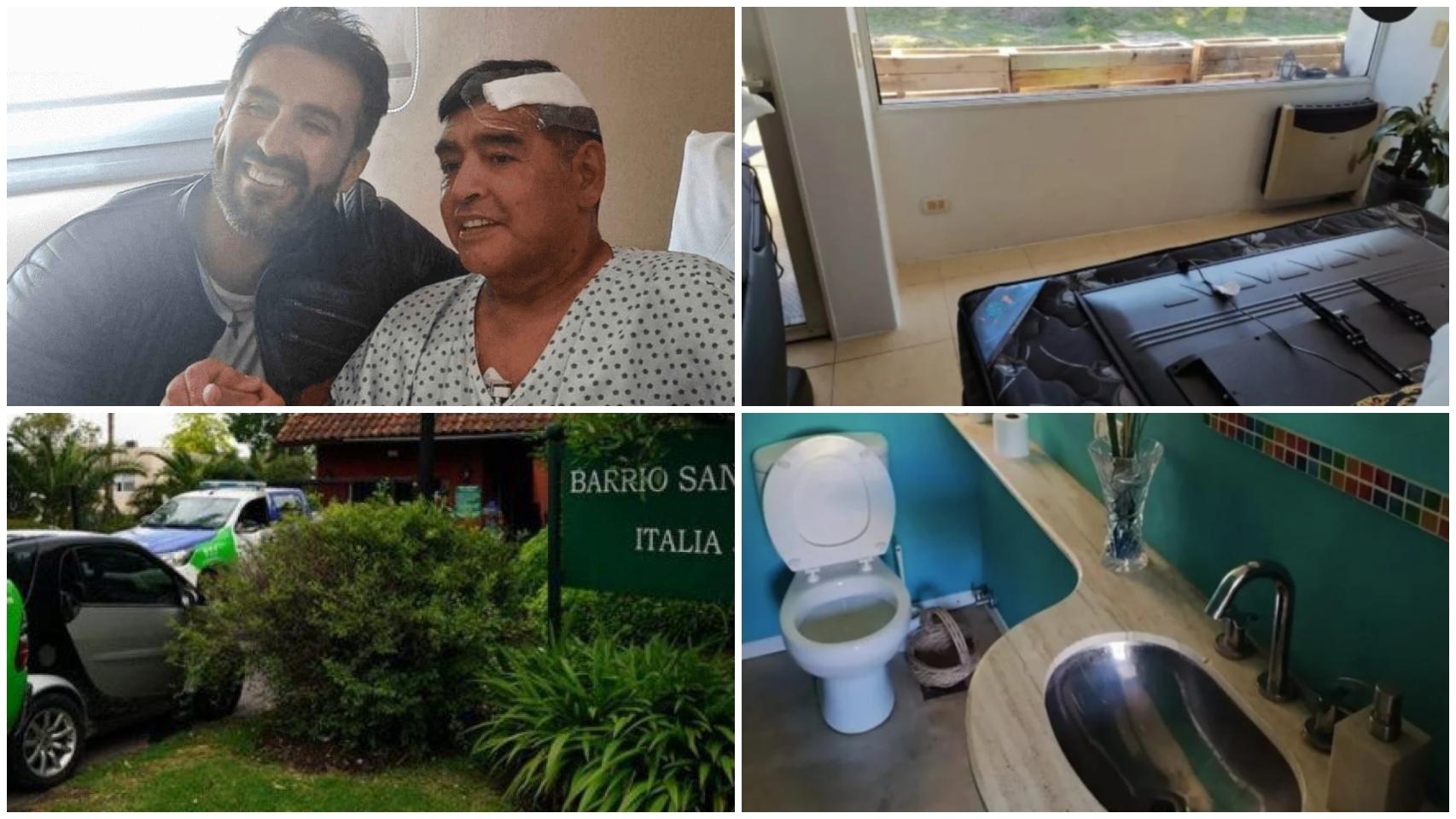 La casa en la que Diego Maradona murió