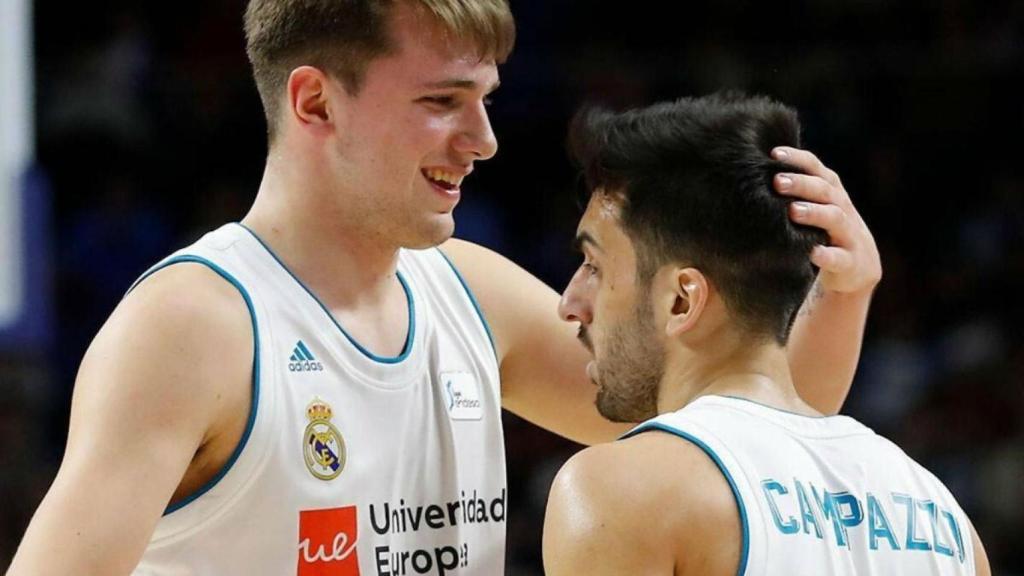 Luka Doncic y Facundo Campazzo, durante su etapa en el Real Madrid