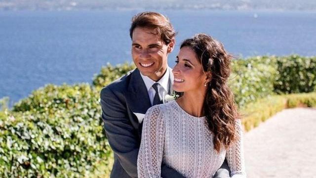 Rafa Nadal y Xisca Perelló, el día de su boda.