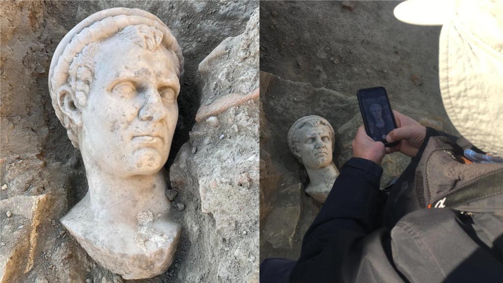 El busto de mármol hallado en Ladiocea.