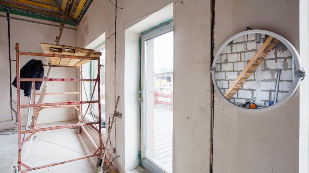 Obras de rehabilitación de una vivienda.