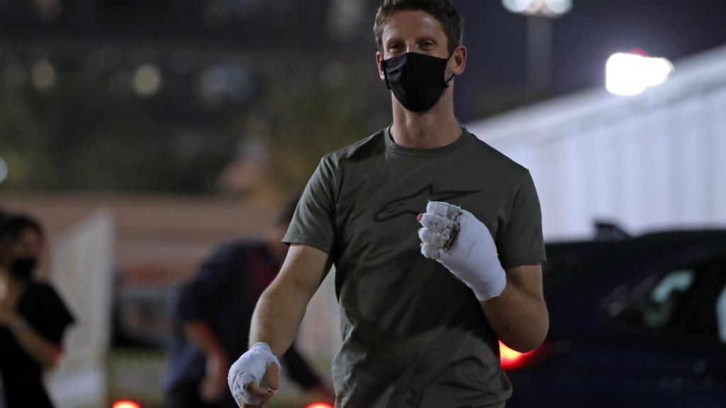 Grosjean regresa al circuito de Bahrein tras su accidente