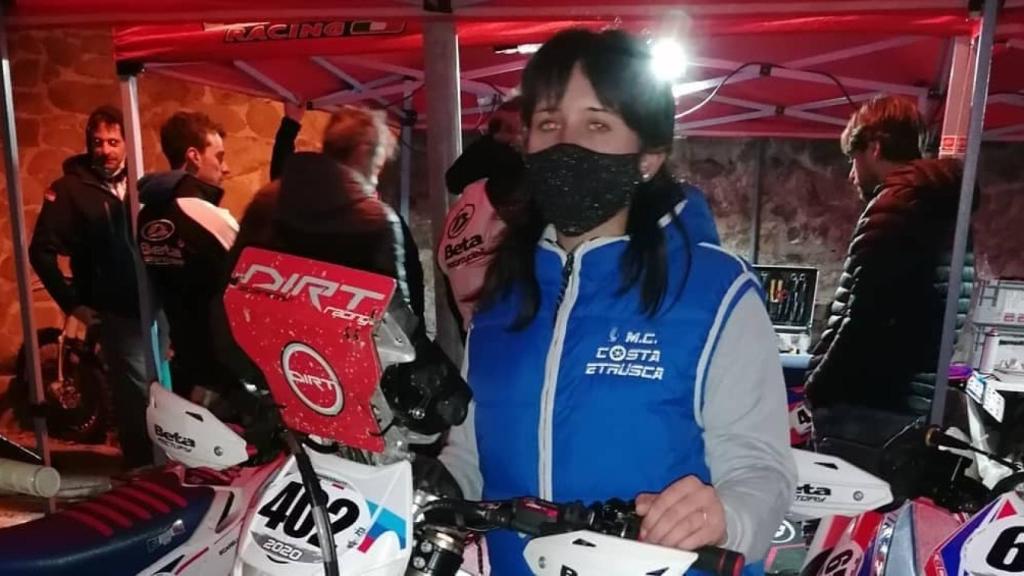 Sara Lenzi tras una competición