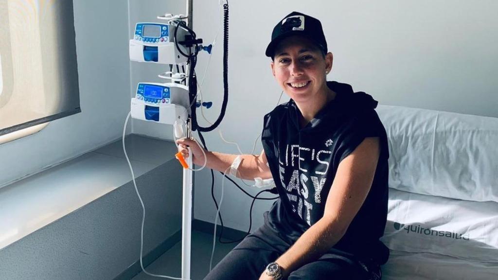 Carla Suárez durante una sesión de su tratamiento