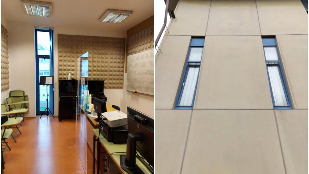 Ventanas en el Conservatorio de Música de A Coruña