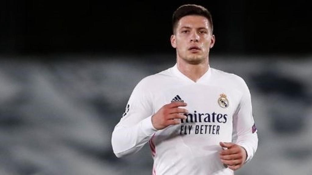 Luka Jovic, durante un partido del Real Madrid