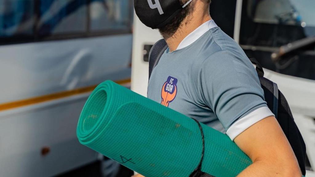 Iván González se dirige a un entrenamiento del FC Goa. Foto: Instagram (ivanggonzalez24)