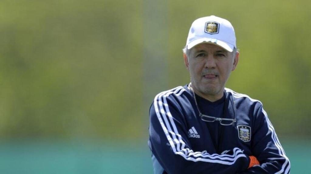 Alejandro Sabella durante un entrenamiento