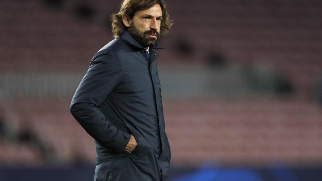 Andrea Pirlo, en el Camp Nou