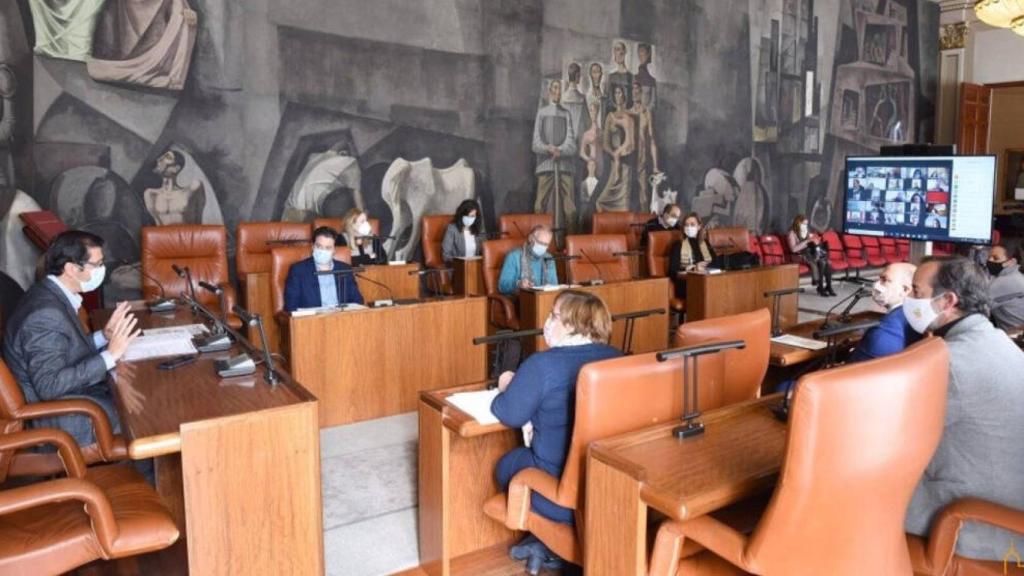 Reunión del Comité Institucional del proyecto 'Geoparque Volcanes de Calatrava. Ciudad Real'. Foto: Diputación
