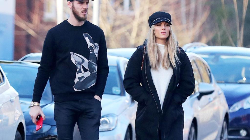 Edurne y David De Gea en Manchester.
