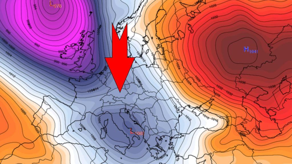 La situación de la nueva borrasca y su influencia sobre España. Meteored.