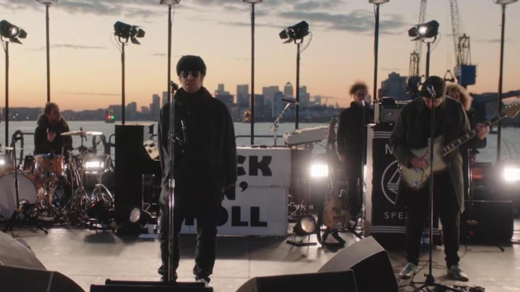 Liam Gallagher en su concierto 'Down by the river Thames' del 5 de diciembre de 2020.