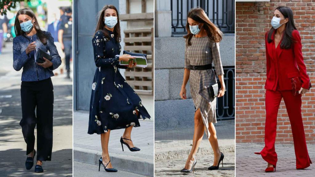La reina Letizia con cuatro 'looks' reciclados.