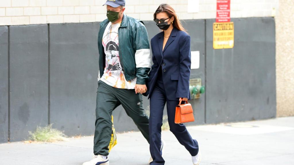 Emily Ratajkowski y Sebastian Bear McClard en Nueva York.