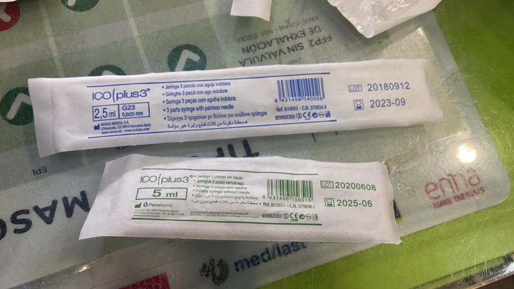 Imagen de unas jeringas ICO en una farmacia madrileña.
