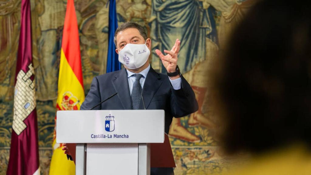 Emiliano García-Page, presidente de Castilla-La Mancha, este jueves en Toledo
