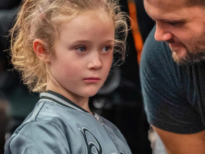 Rory van Ulft con su entrenador