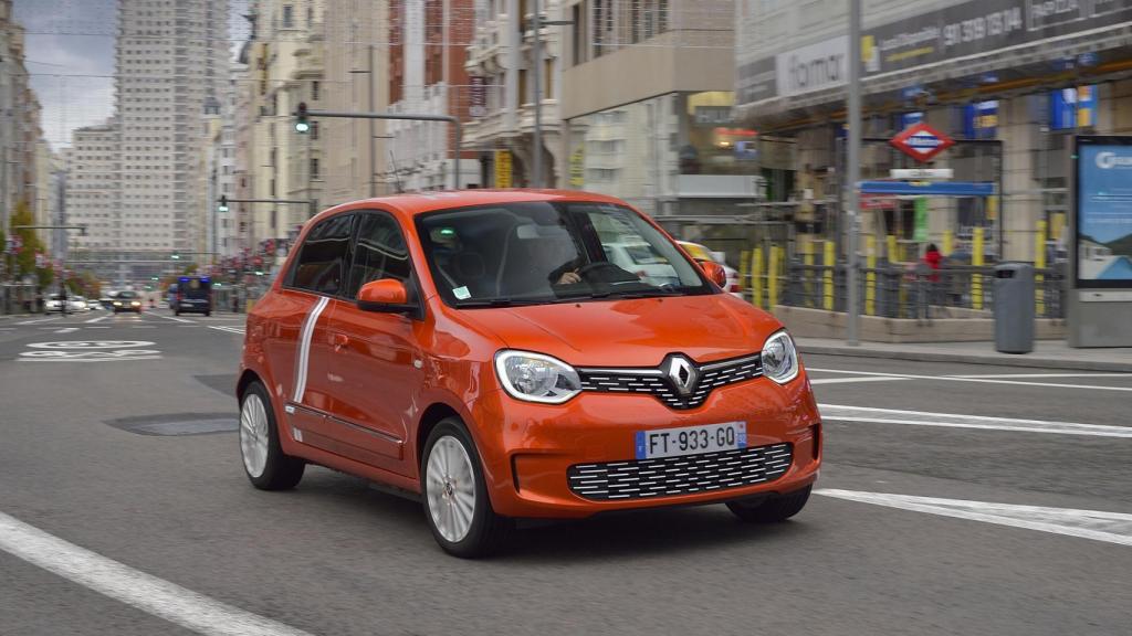 El Renault Twingo en la Gran Vía de Madrid.