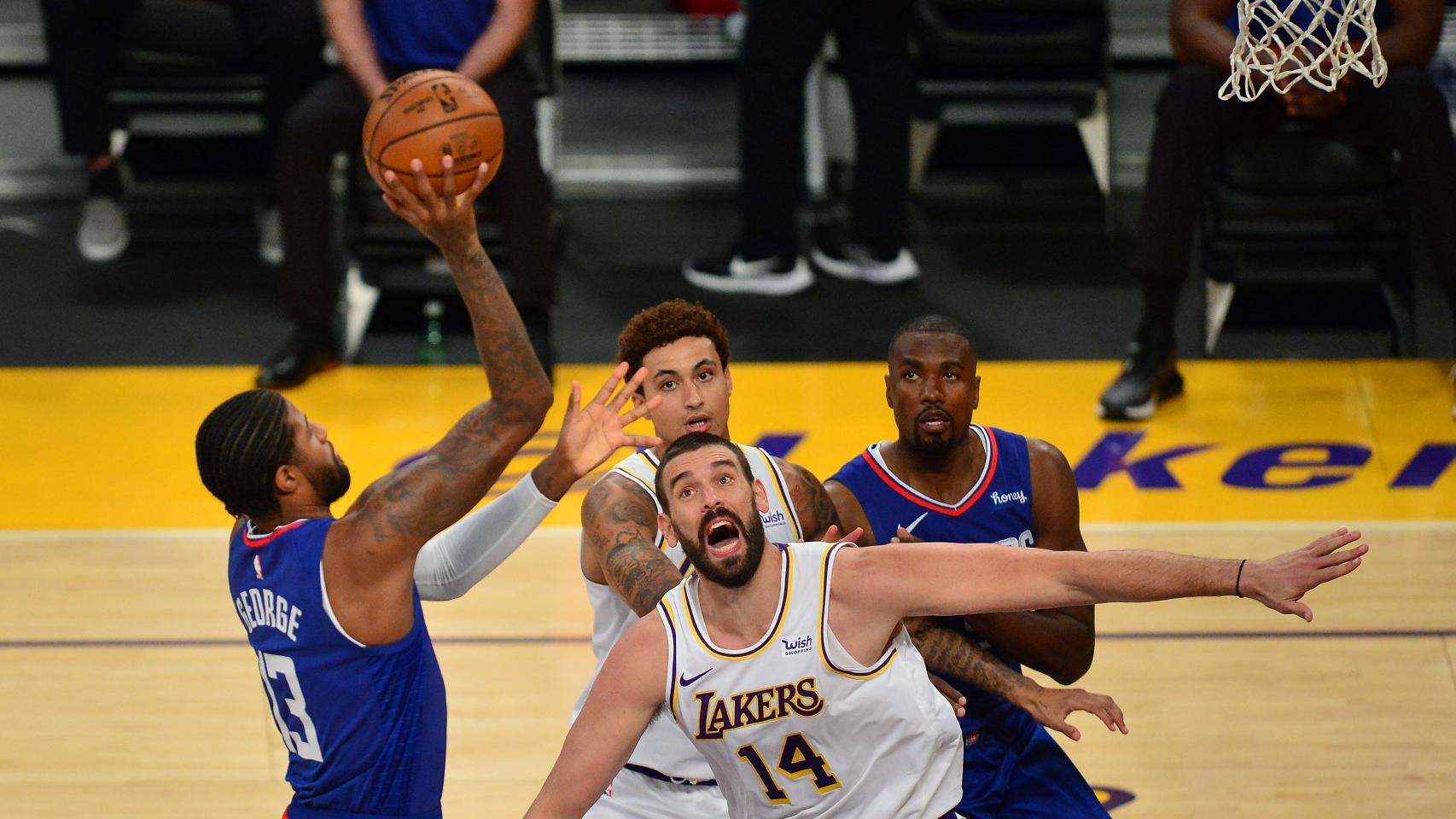 Marc Gasol, frente a Paul George
