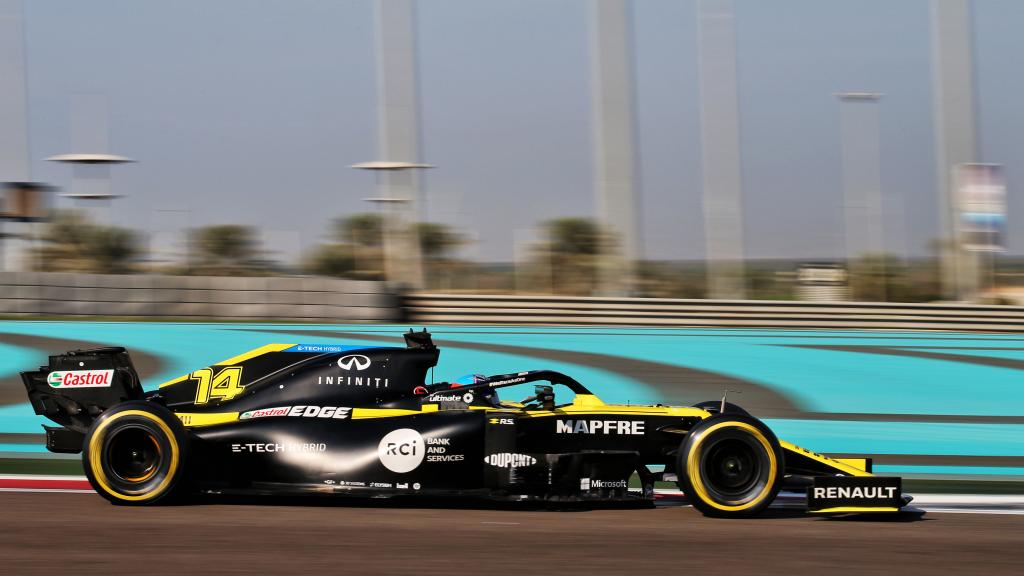 Fernando Alonso, en Yas Marina
