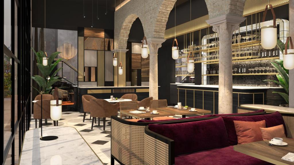Lobby bar del Hotel Seises Sevilla de la cadena Marriott International.