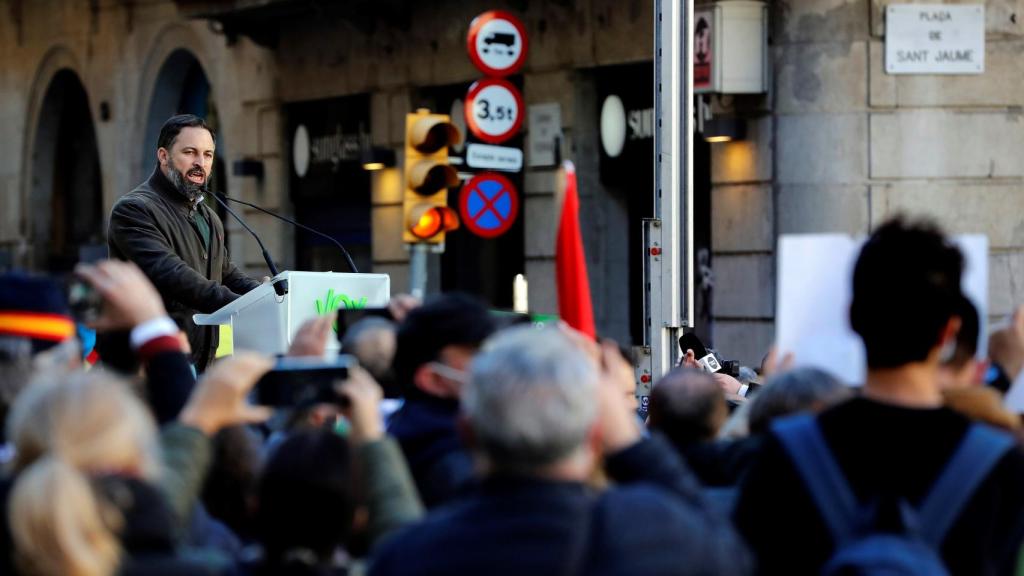 Abascal, en un acto la semana pasada en Barcelona.