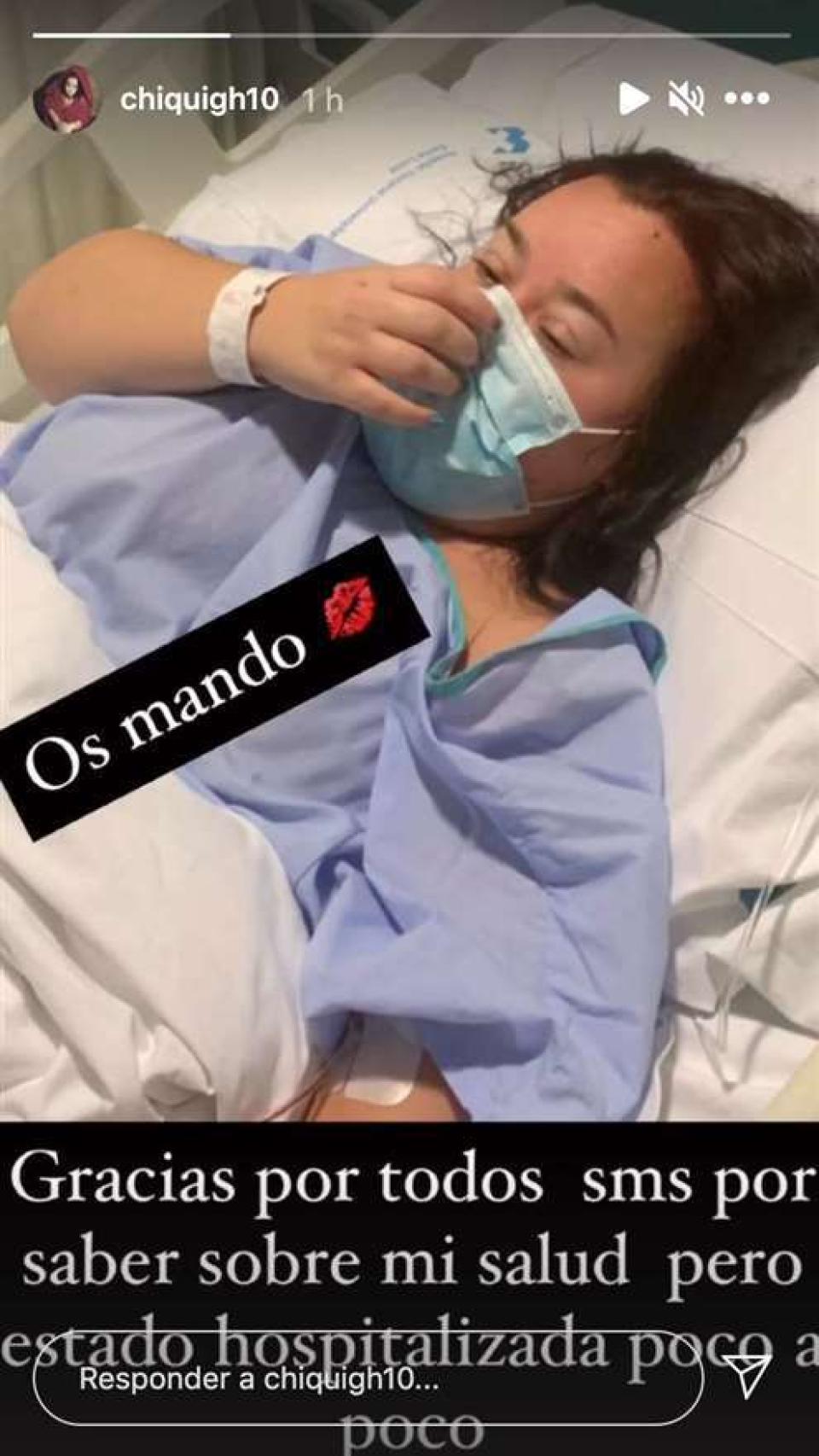 Su imagen en el hospital.