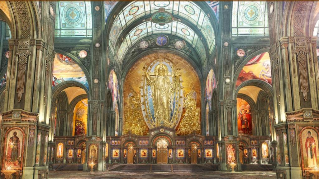 Interior de la Catedral de las Fuerzas Armadas.