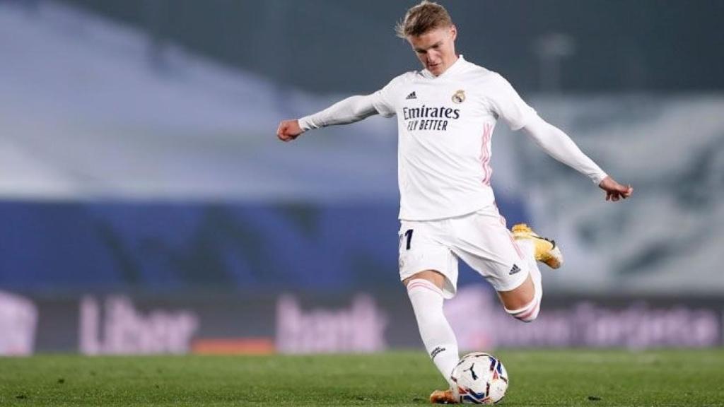 Martin Odegaard, durante un partido con el Real Madrid