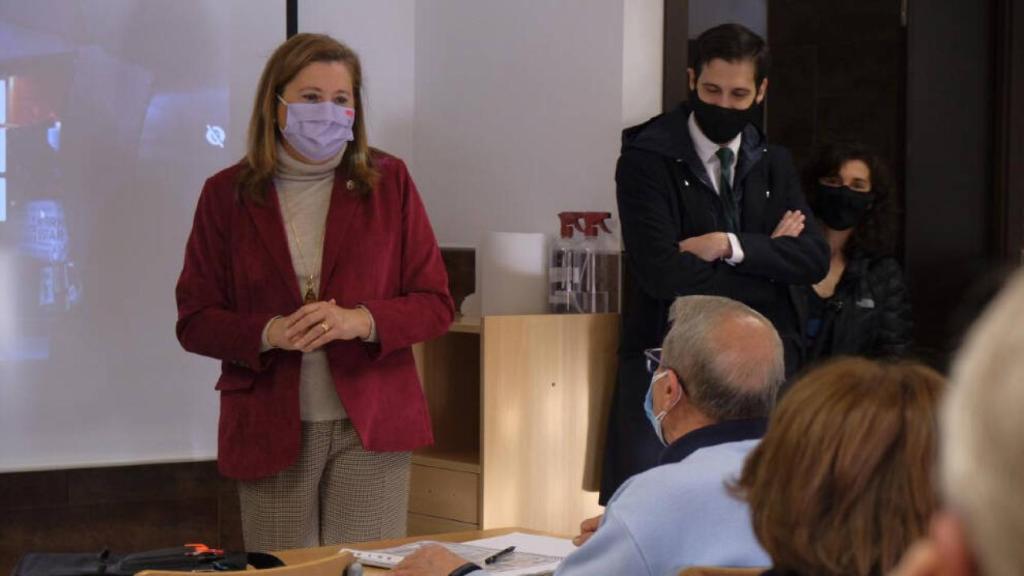Rosa Ana Rodríguez, consejera de Educación, este jueves en Sonseca (Toledo)