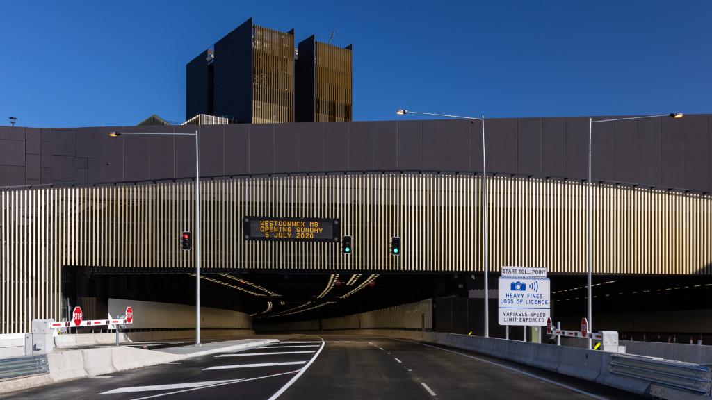 Entrada a los túneles de WestConnex, en Sydney.