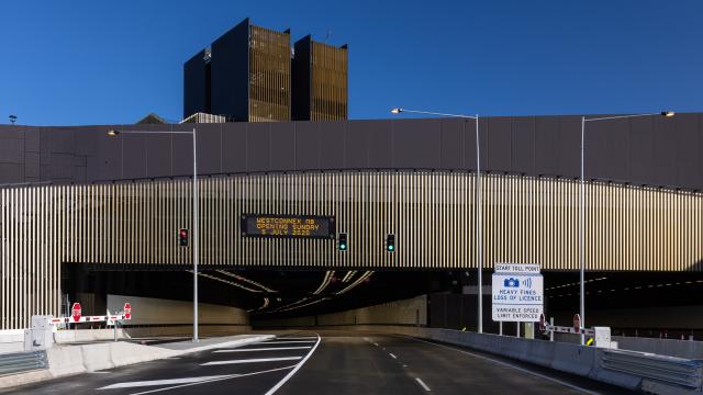 Entrada a los túneles de WestConnex, en Sydney.
