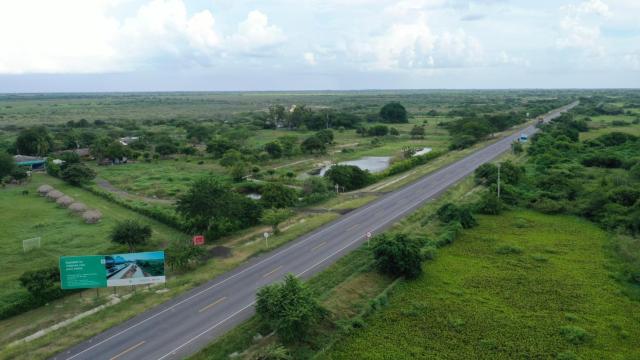 Una de las autopistas que Sacyr construye en Colombia.
