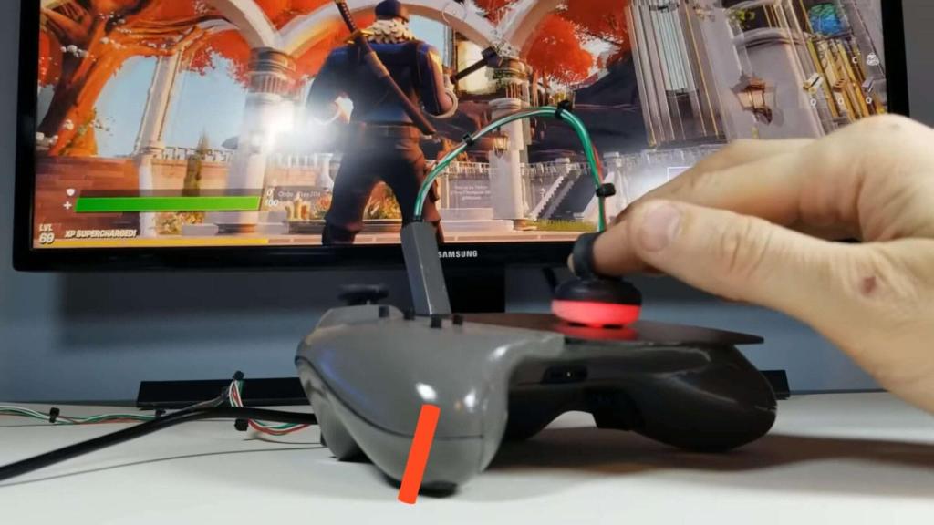 Palabca en el trackpad.