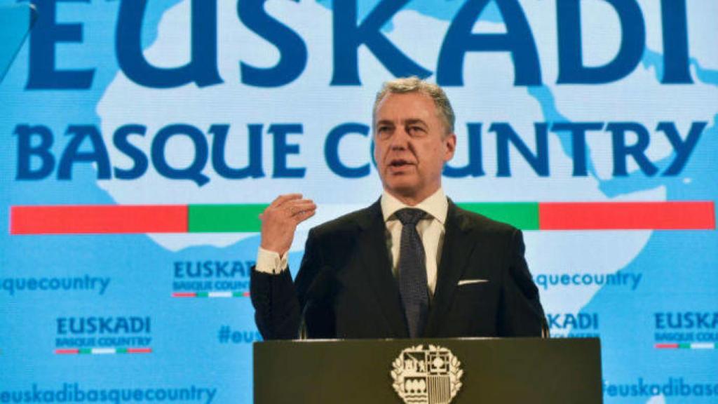El 'lehendakari', Iñigo Urkullu, presenta el plan 'Euskadi Basque Country'.