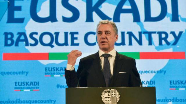 El 'lehendakari', Iñigo Urkullu, presenta el plan 'Euskadi Basque Country'.